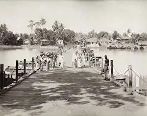 Conveyance Gallery: Pontoon bridge near Colombo, Ceylon, Sri Lanka