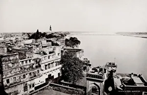Pontoon bridge River Ganges, Benares, Varanasi