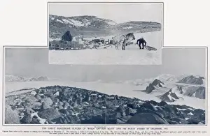 Pony drawing sledge in Antarctica