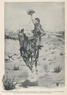 Sacramento Prints: Pony Express Starting