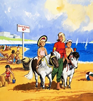 Images Dated 18th August 2006: Pony Rides at the Beach