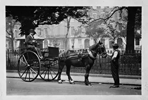 Pony and trap in Dorset Square, NW London