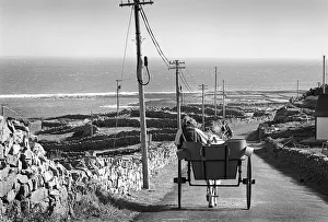 Pony and trap on the island of Innishmore, Aran Islands