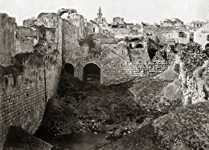 Bethesda Prints: Pool of Bethesda, Jerusalem, Palestine (Israel) circa 1880s