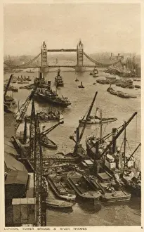 The Pool of London and Tower Bridge, London