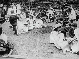 Regents Prints: The Poor Childrens Sandpit in Regent's Park in 1908