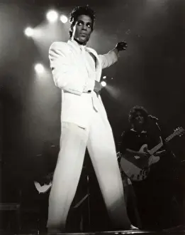 Live Prints: Pop Superstar Prince performing live on stage - Parade Tour