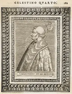 Caelestine Prints: POPE CAELESTINUS IV (Goffredo Castiglione) Date: reigned 1241
