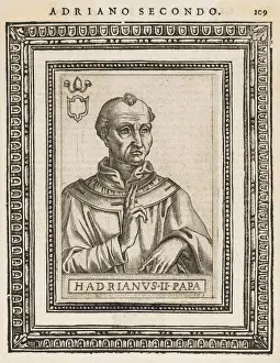 Hadrianus Prints: POPE HADRIANUS II Date: reigned 867 - 872