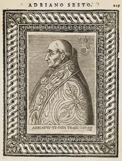1522 Prints: POPE HADRIANUS VI (Adriaan Dedel) the only Dutch pope Date: reigned 1522 - 1523