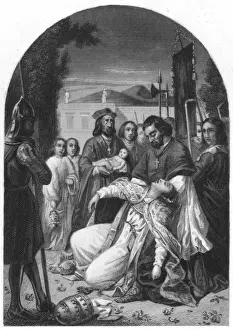 Child Birth Prints: Pope Joan gives birth
