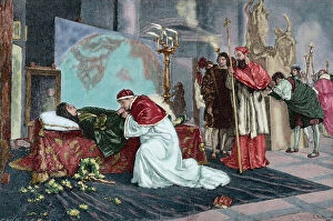 Corpse Collection: Pope Leo X in Raphael's deathbed