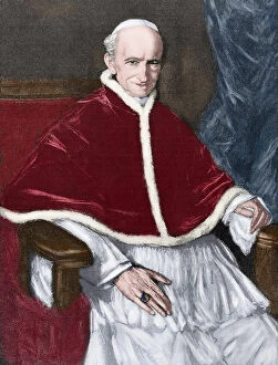 Images Dated 14th November 2013: Pope Leo XIII (1810-1903). Engraving. Colored