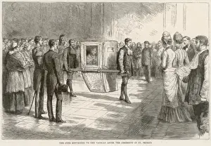 Pope Leo XIII in sedan chair