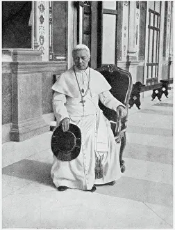 Pius Prints: Pope Pius X (1835 - 1914), head of the Catholic Church from 4 August 1903 to his death in August 1914