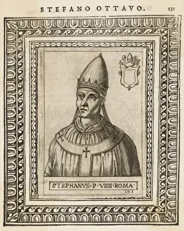 Stephanus Prints: POPE STEPHANUS VIII (sometimes listed as Stephanus IX) Date: reigned 939 - 942