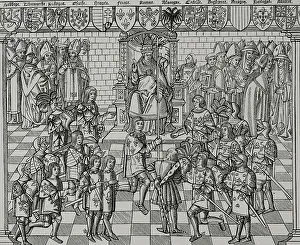 Bishops Prints: Pope Urban II (1042-1099) preaching at the Council