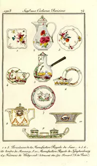 Images Dated 21st April 2019: Porcelain designs for tableware, 1913