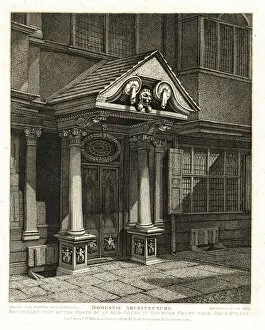 Chestnut Gallery: Porch of an old Interregnum house in Hanover