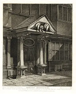 Chestnut Prints: Porch of an old Interregnum house in Hanover