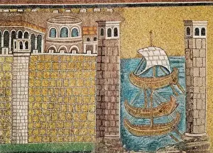 絵画 Port de ravenna Early Byzantine Mosaic Print: Port of Classe, Ravenna. Art Prints