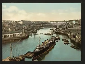 The Port Militaire and swing bridge, Brest, France