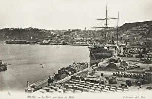 Barges Prints: The port at Oran, Algeria