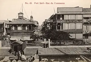 Hoardings Prints: Port Said - Rue de Commerce - Egypt