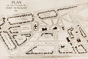 Sunlight Prints: Port Sunlight Village map in 1911