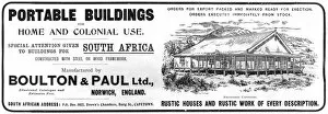 Images Dated 9th December 2016: Portable Buildings advertisement, 1902