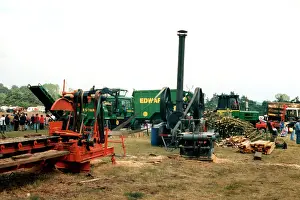 Weeting Prints: portable engine driving two sawmills