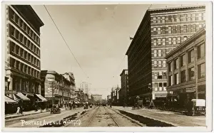 Manitoba Prints: Portage Avenue, Winnipeg, Manitoba Province, Canada