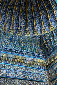 Turkiye Prints: A detail from the portal of the Green Tomb in Bursa, Turkey