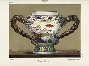 Histoire Collection: Porte-bouquet or door vase from Nevers, France