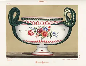 Generale Prints: Porte-bouquet or flower vase from Luneville