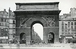 Unattributed Prints: Porte Saint-Martin, Paris France