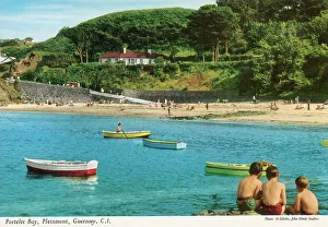 Guernsey Prints: Portelet Bay, Pleinmont, Guernsey, Channel Islands. Date: circa 1960s