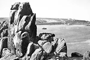 Scilly Prints: Porthcressa Bay, Isles of Scilly - from a hand