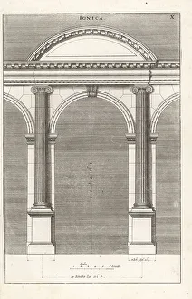 Johann Franck Prints: Portico with columns in the Ionic order