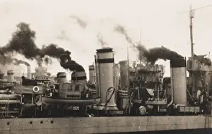 Portland Harbour - Funnels of Ships