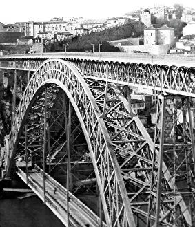 Douro Prints: Porto Bridge, Portugal, early 1900s