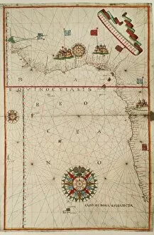 Continent Gallery: Portolan atlas by Joan Martines (1556-1590). West Coast