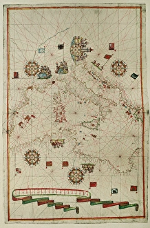 Biblioteca Gallery: Portolan atlas by Joan Martines (1556-1590). Western