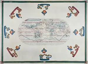Cartographic Prints: Portolan chart atlas, 1591. World map. Renaissance