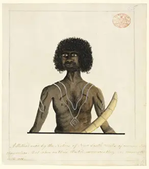 Aboriginal Prints: Portrait of an Aboriginal man