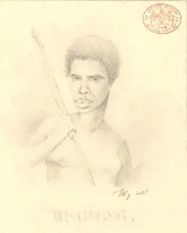Portrait of an Aboriginal man named Bi-Gong