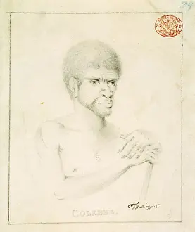 Aboriginal Prints: Portrait of an Aboriginal man named Colebee