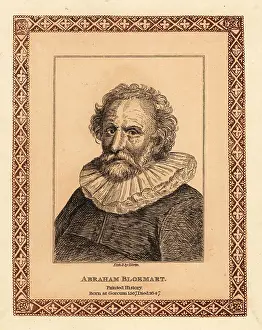 Printmaker Prints: Portrait of Abraham Bloemaert, Dutch painter and printmaker