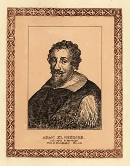 Moonlight Prints: Portrait of Adam Elsheimer, German Baroque artist