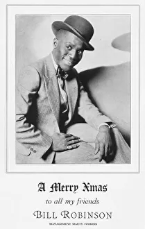 Amercian Gallery: Portrait of Amercian tap dancer Bill Robinson, 1931